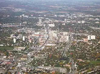 Areal view of Kitchener-Waterloo