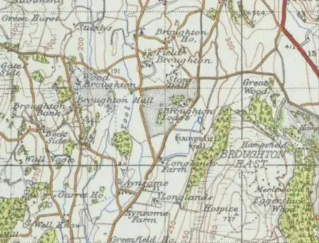 Broughton East Ordnance Survey Map