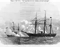 The Fight between the Alabama and the Kearsarge, 1864 engraving