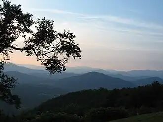 Boone Knob; Northwest View