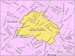 Census Bureau map of Caldwell, New Jersey