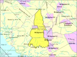 Census Bureau map of Hopewell Township, Cumberland County, New Jersey