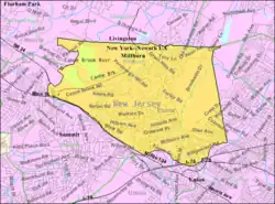 Census Bureau map of Millburn, New Jersey