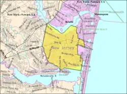 Census Bureau map of Point Pleasant, New Jersey