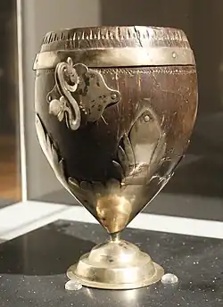 Coco chocolatero, probably Mexico, with brass? mounts