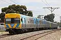 A Comeng train on a Flinders Street-bound service approaching near Merlynston station in Coburg North, December 2019