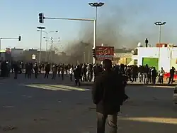 Confrontations between anti-Gaddafi and pro-Gaddafi forces in Bayda, on 17 February 2011