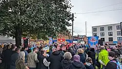 Crowds at the unveiling of the blue plaque, 29th September 2024