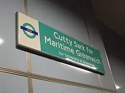 Signage on northbound platform