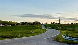 Dawson as shown from Scottdale-Dawson road in April, 2025