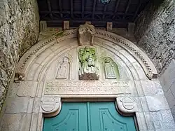 Gothic doorway of the small cemetery of Convent of San Domingos de Bonaval in Santiago de Compostela