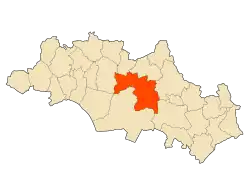 Location of Oum El Bouaghi within Oum El Bouaghi Province