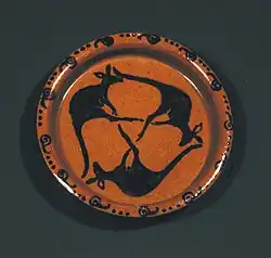 Pottery dish by Eirene Mort