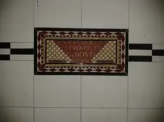 Plate of company Monti, producer of tiles in glass-civer (2014)