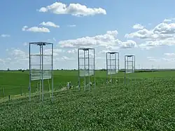 ZALF experimental site at Dedelow with gas measurement chambers