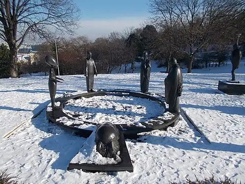 Garden of Philosophy on the side of Gellért hill Budapest, created “for a better mutual understanding” by Nándor Wagner.