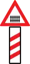 Level crossing with barrier in approx. 240m