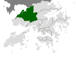 Location of Yuen Long District within Hong Kong