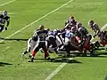 The Texans attempt a rush at the goal line