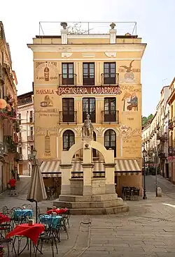 A building with graffiti