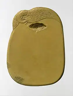 Inkstone with phoenix design (front), Metropolitan Museum of Art
