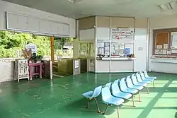 Ticket gates and waiting room