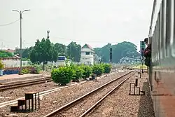 Train lines at Cikampek Station.