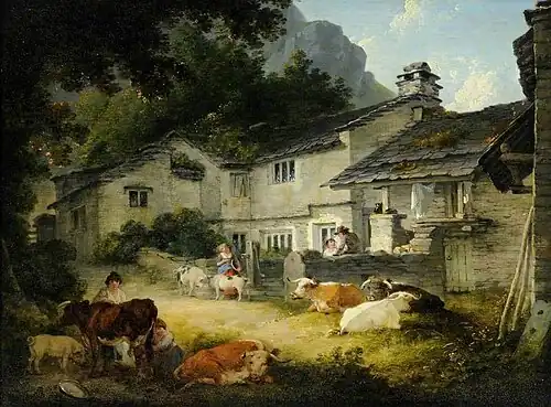 Cottage in Ambleside by Julius Caesar Ibbetson