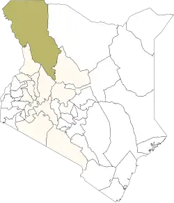 District location in Kenya