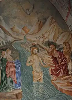 Matthew Dickerson writes that Moria, symbolising both Tomb and Womb, can be seen as a place of Baptism.[21] Detail of painting by Jean Bozia, 1825