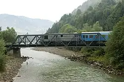 Railway bridge over the Vișeu River in Leordina