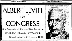 Political advertisement for a congressional campaign