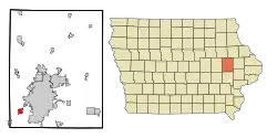 Location of Fairfax, Iowa