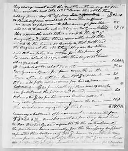 Photocopy of one side of a handwritten letter