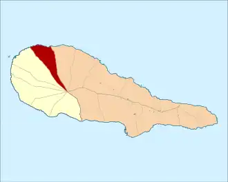 Location of Bandeiras within the municipality of Madalena, Pico Island