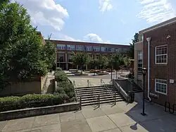 Main Courtyard Entrance Midtown High School from parking lot Pre Perimeter Fence Installation (2018)