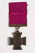 Reverse of Victoria Cross awarded to Charles Pye