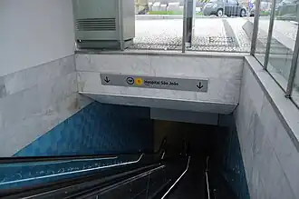 Detail of the station entrance