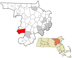 Location in Middlesex County in Massachusetts