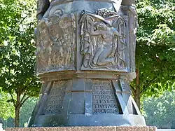 One of the bas-reliefs on the Mickievicz monument."Dziady"