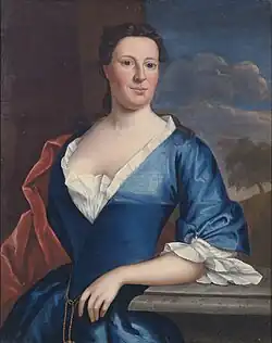 A portrait of Francis' wife, Elizabeth Francis (1708-1800), by Robert Feke, c. 1748