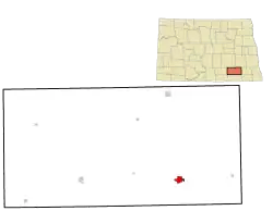 Location of LaMoure, North Dakota