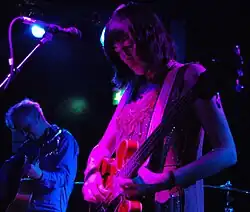 Yang performing with Damon & Naomi in London, 2007