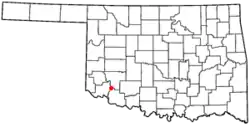 Location of Headrick, Oklahoma