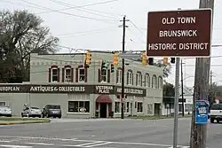 Sign marking the border of Old Town Historic District