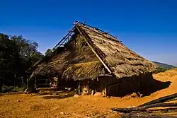 Hmong bamboo house at Ban Phou Pheung Noi