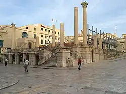 Ruins of a neoclassical opera house