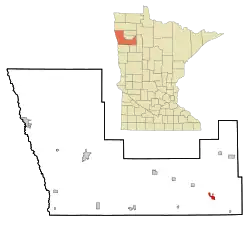 Location of Fosston, Minnesota