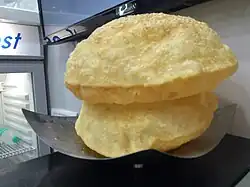 Poori or Puri, traditionally deep fried from most Indian restaurants