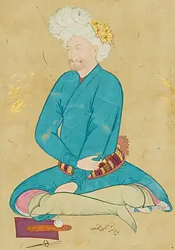 Portrait of Shifa'i Isfahani by Reza Abbasi, dated 1628 or 1629